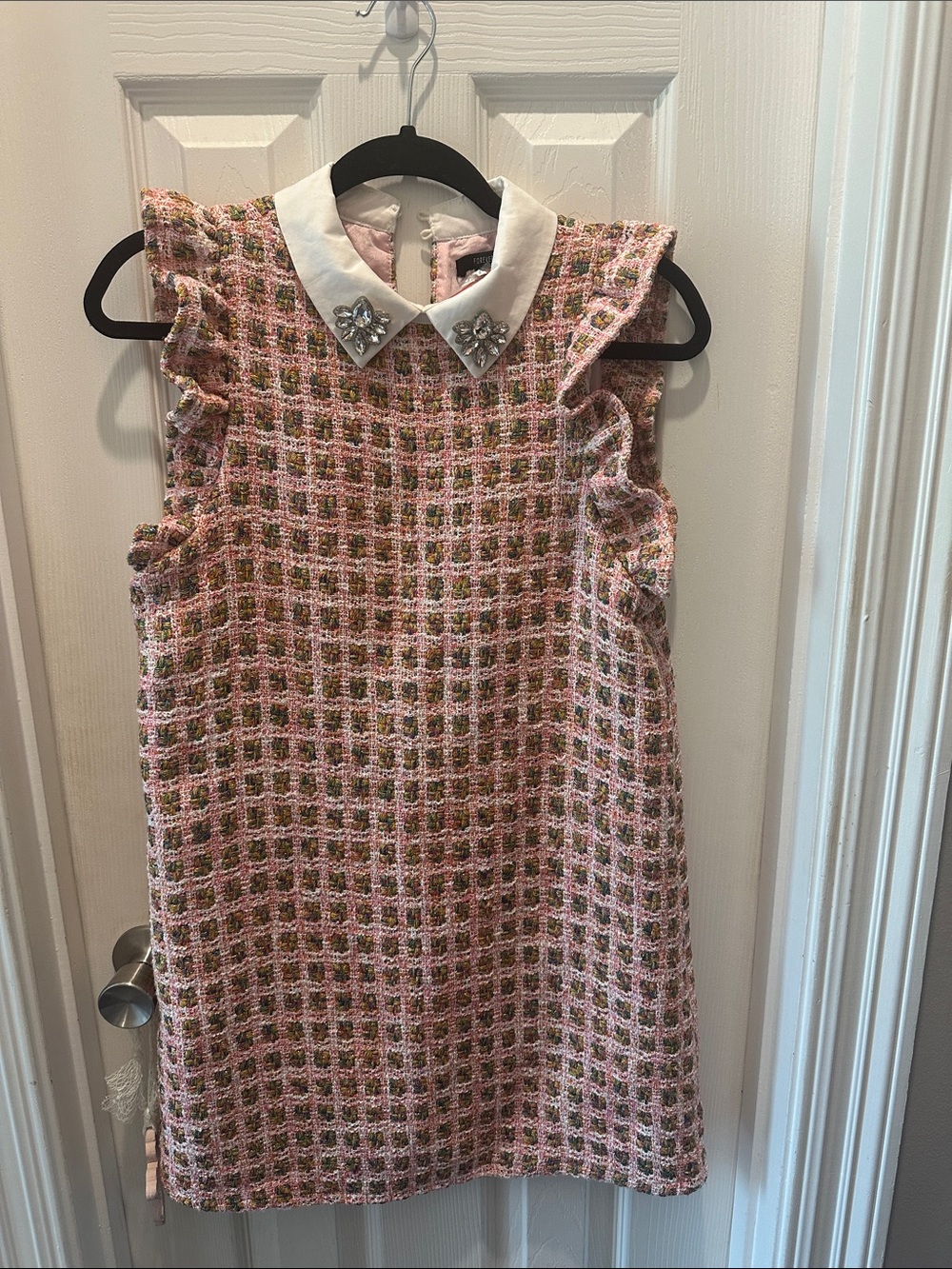 Women’s pink tweed dress